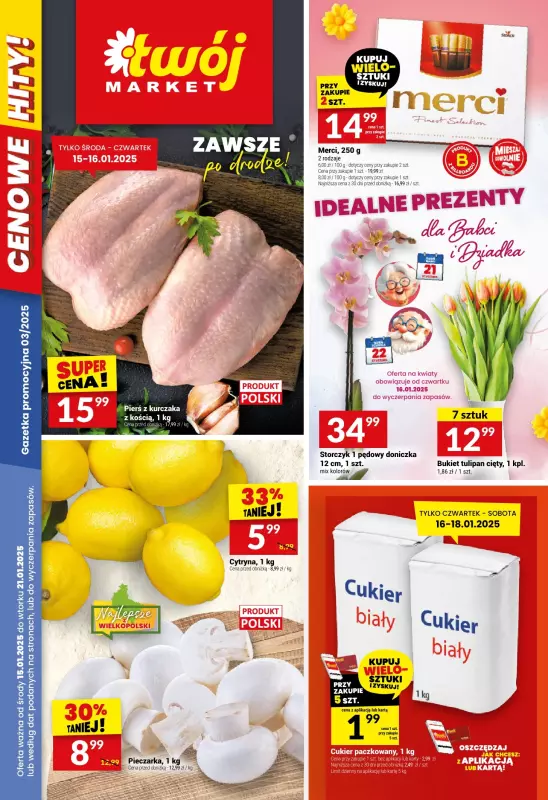 Twój Market - gazetka promocyjna Gazetka od środy 15.01 do wtorku 21.01