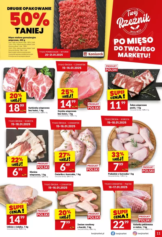 Twój Market - gazetka promocyjna Gazetka od środy 15.01 do wtorku 21.01 - strona 11