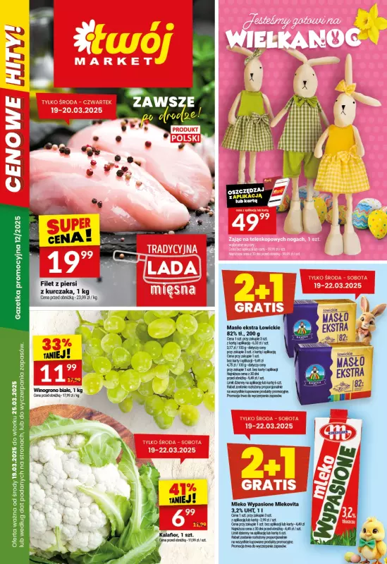 Twój Market - gazetka promocyjna Gazetka od środy 19.03 do wtorku 25.03