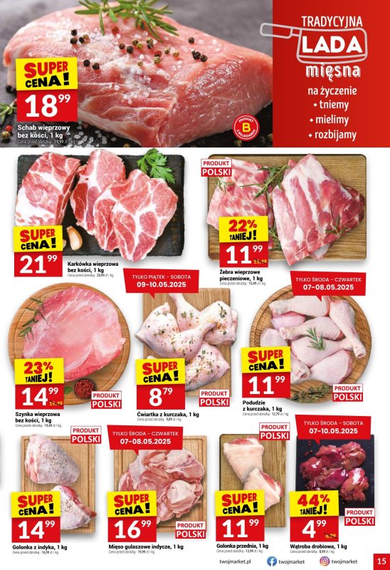 Twój Market - gazetka promocyjna Gazetka od środy 07.05 do wtorku 13.05 - strona 15