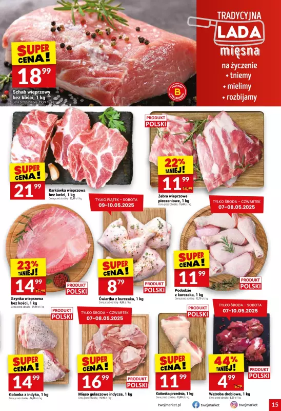 Twój Market - gazetka promocyjna Gazetka od środy 07.05 do wtorku 13.05 - strona 15