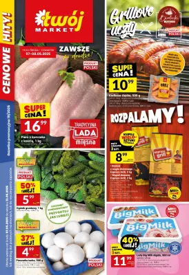 Twój Market - gazetka promocyjna Gazetka od środy 07.05 do wtorku 13.05