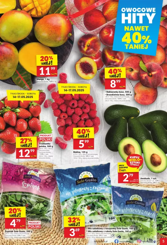 Twój Market - gazetka promocyjna Gazetka od środy 14.05 do wtorku 20.05 - strona 5