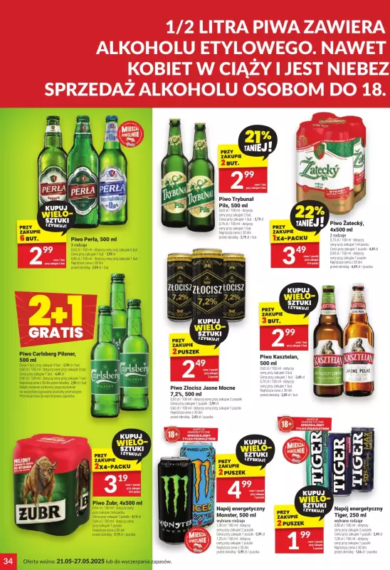 Twój Market - gazetka promocyjna Gazetka od środy 21.05 do wtorku 27.05 - strona 34