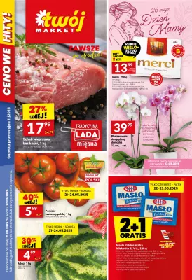 Twój Market - gazetka promocyjna Gazetka od środy 21.05 do wtorku 27.05