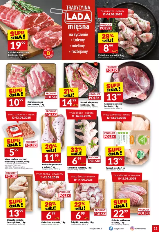 Twój Market - gazetka promocyjna Gazetka od środy 11.06 do poniedziałku 16.06 - strona 11