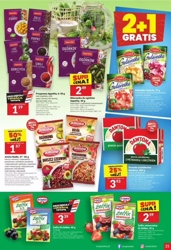 Twój Market - gazetka promocyjna Gazetka od środy 11.06 do poniedziałku 16.06 - strona 21