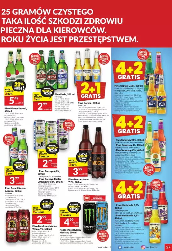 Twój Market - gazetka promocyjna Gazetka od środy 11.06 do poniedziałku 16.06 - strona 27