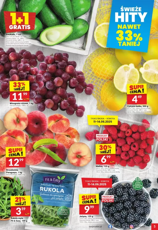 Twój Market - gazetka promocyjna Gazetka od środy 11.06 do poniedziałku 16.06 - strona 5