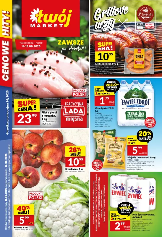 Twój Market - gazetka promocyjna Gazetka od środy 11.06 do poniedziałku 16.06