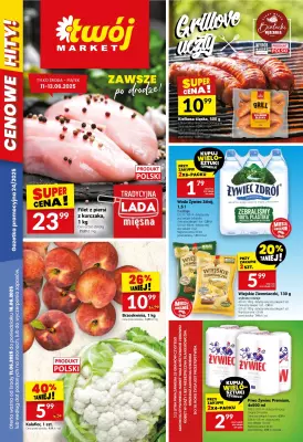 Twój Market - gazetka promocyjna Gazetka od środy 11.06 do poniedziałku 16.06