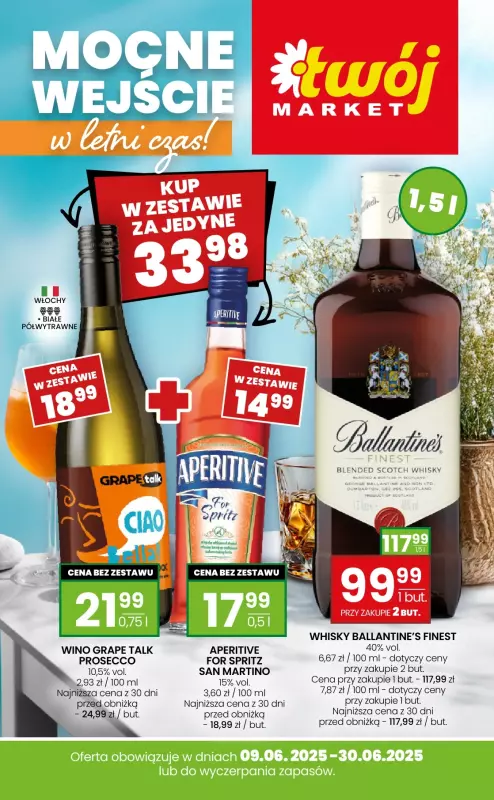 Twój Market - gazetka promocyjna Gazetka alkoholowa  do poniedziałku 30.06