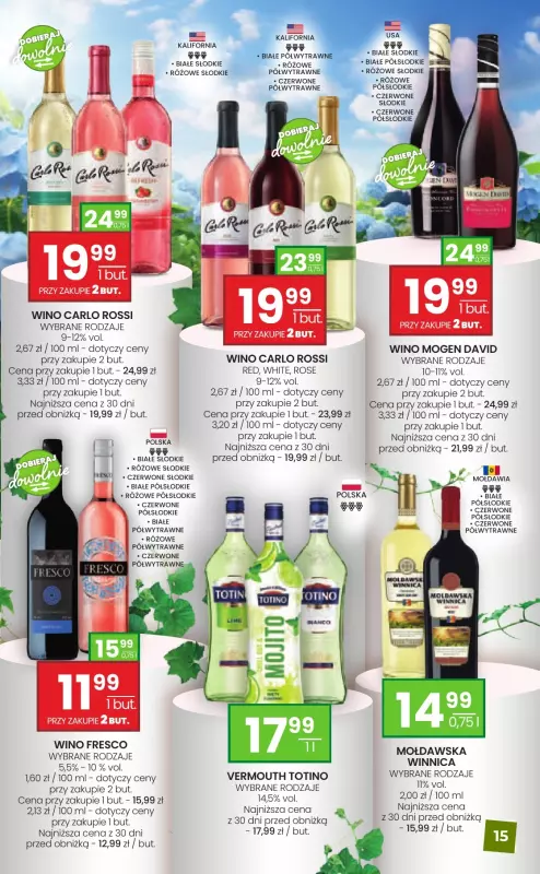Twój Market - gazetka promocyjna Gazetka alkoholowa  do poniedziałku 30.06 - strona 15