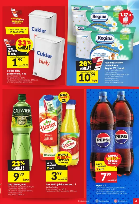 Twój Market - gazetka promocyjna Gazetka od wtorku 17.06 do wtorku 24.06 - strona 3