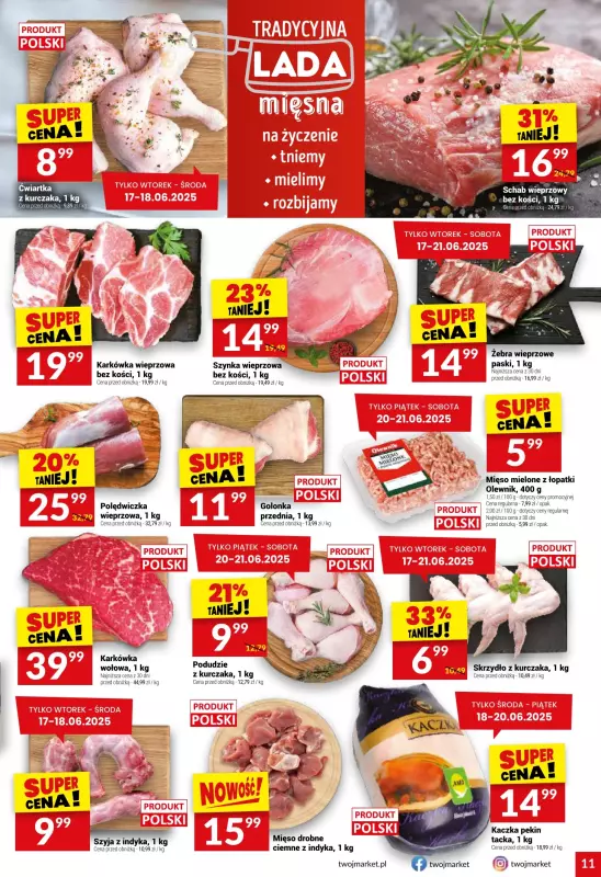 Twój Market - gazetka promocyjna Gazetka od wtorku 17.06 do wtorku 24.06 - strona 11