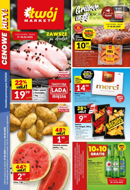 Twój Market - gazetka promocyjna Gazetka od wtorku 17.06 do wtorku 24.06
