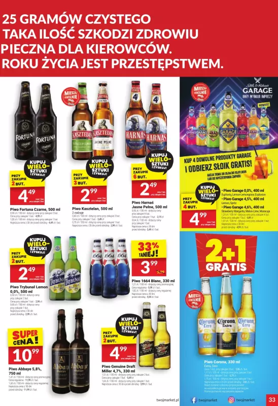 Twój Market - gazetka promocyjna Gazetka od środy 25.06 do wtorku 01.07 - strona 33