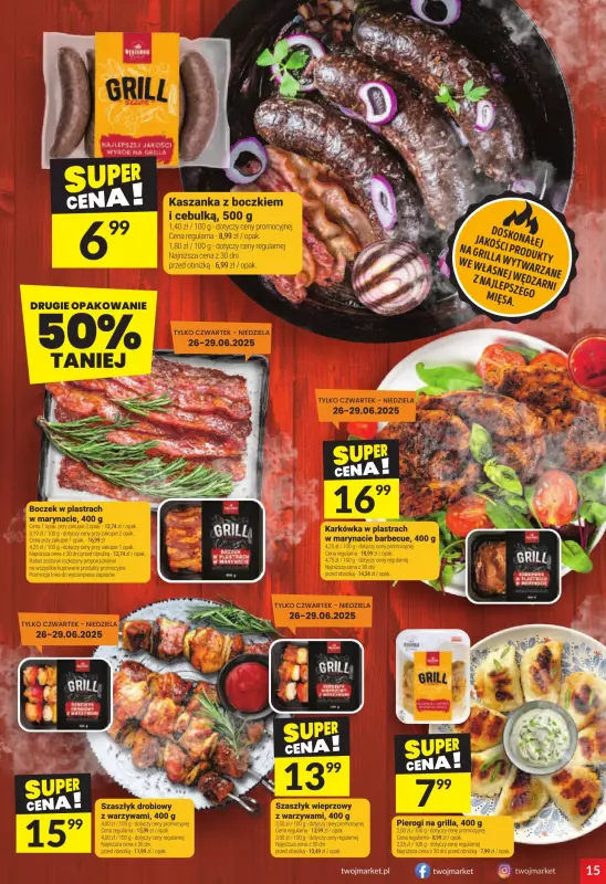 Twój Market - gazetka promocyjna Gazetka od środy 25.06 do wtorku 01.07 - strona 15