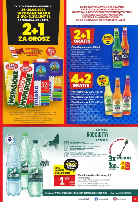 Twój Market - gazetka promocyjna Gazetka od środy 25.06 do wtorku 01.07 - strona 5