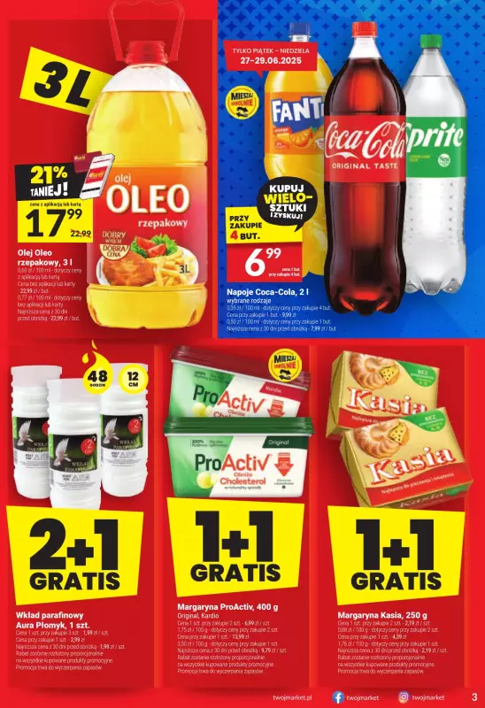 Twój Market - gazetka promocyjna Gazetka od środy 25.06 do wtorku 01.07 - strona 3