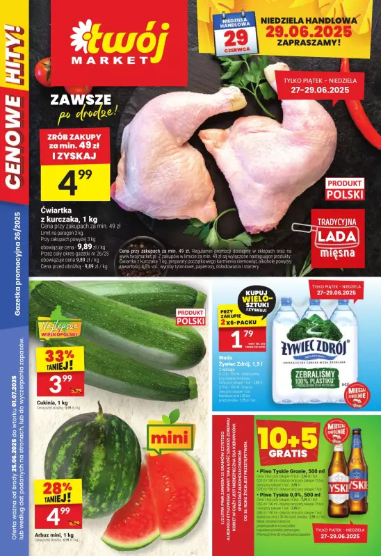 Twój Market - gazetka promocyjna Gazetka od środy 25.06 do wtorku 01.07