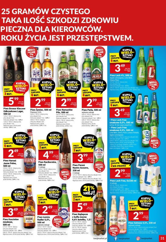 Twój Market - gazetka promocyjna Gazetka od środy 02.07 do wtorku 08.07 - strona 31