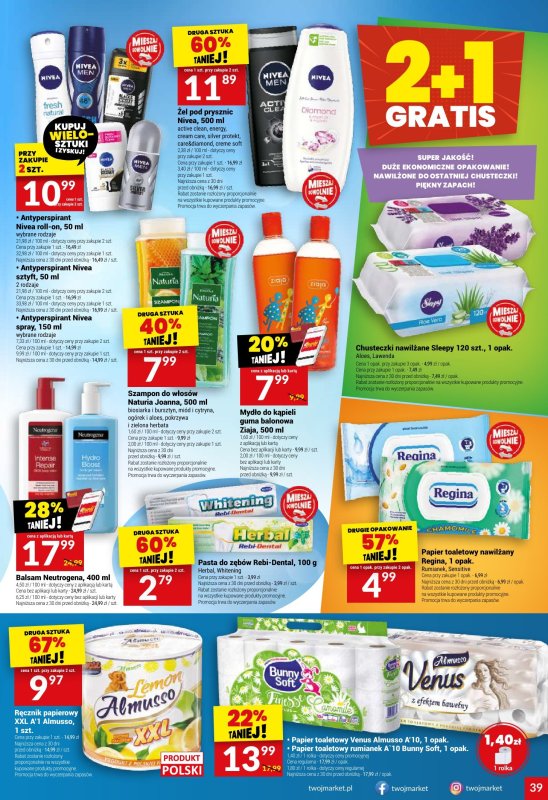 Twój Market - gazetka promocyjna Gazetka od środy 02.07 do wtorku 08.07 - strona 39