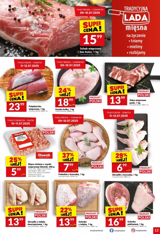 Twój Market - gazetka promocyjna Gazetka od środy 09.07 do wtorku 15.07 - strona 13