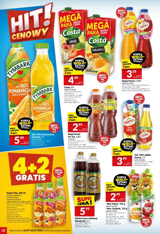 Twój Market - gazetka promocyjna Gazetka od środy 16.07 do wtorku 22.07 - strona 28