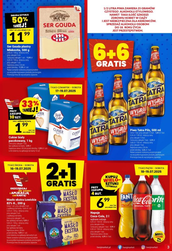 Twój Market - gazetka promocyjna Gazetka od środy 16.07 do wtorku 22.07 - strona 3