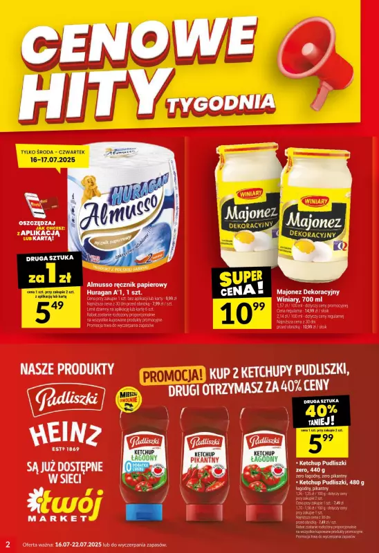 Twój Market - gazetka promocyjna Gazetka od środy 16.07 do wtorku 22.07 - strona 2