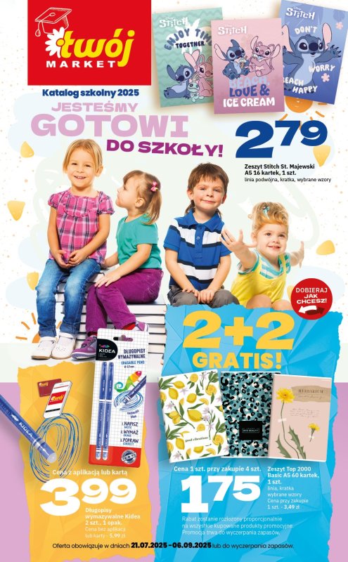 Twój Market - gazetka promocyjna Katalog Szkolny 2025 od poniedziałku 21.07 do soboty 06.09