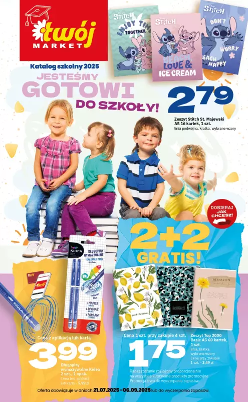 Twój Market - gazetka promocyjna Katalog Szkolny 2025 od poniedziałku 21.07 do soboty 06.09