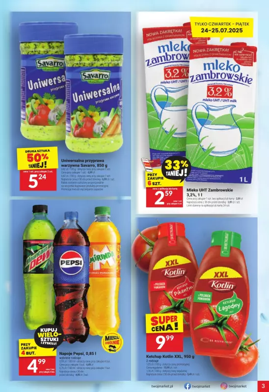 Twój Market - gazetka promocyjna Gazetka od środy 23.07 do wtorku 29.07 - strona 3