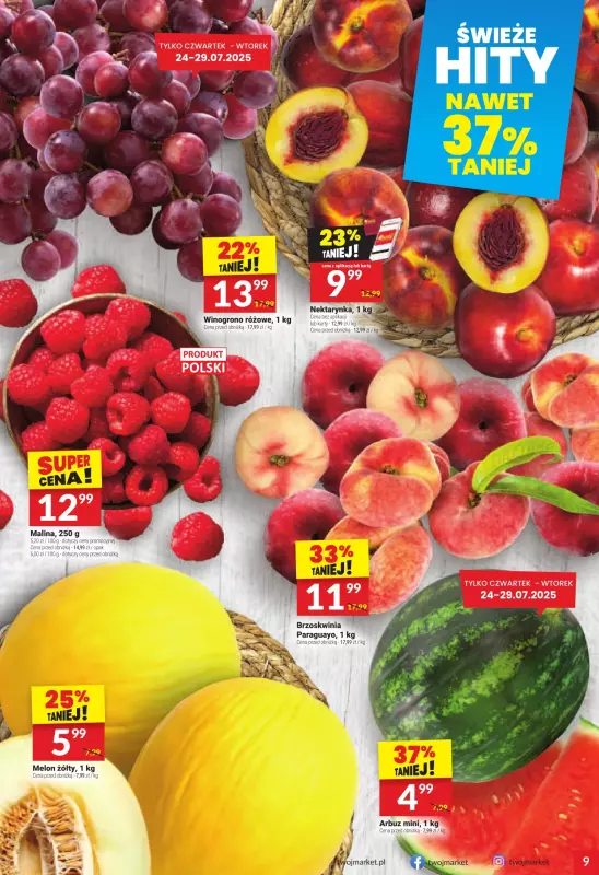 Twój Market - gazetka promocyjna Gazetka od środy 23.07 do wtorku 29.07 - strona 9