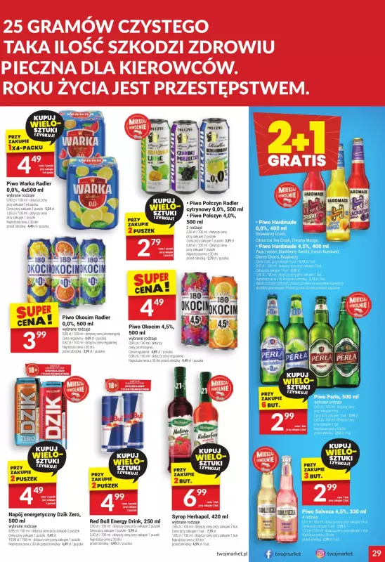 Twój Market - gazetka promocyjna Gazetka od środy 30.07 do wtorku 05.08 - strona 29