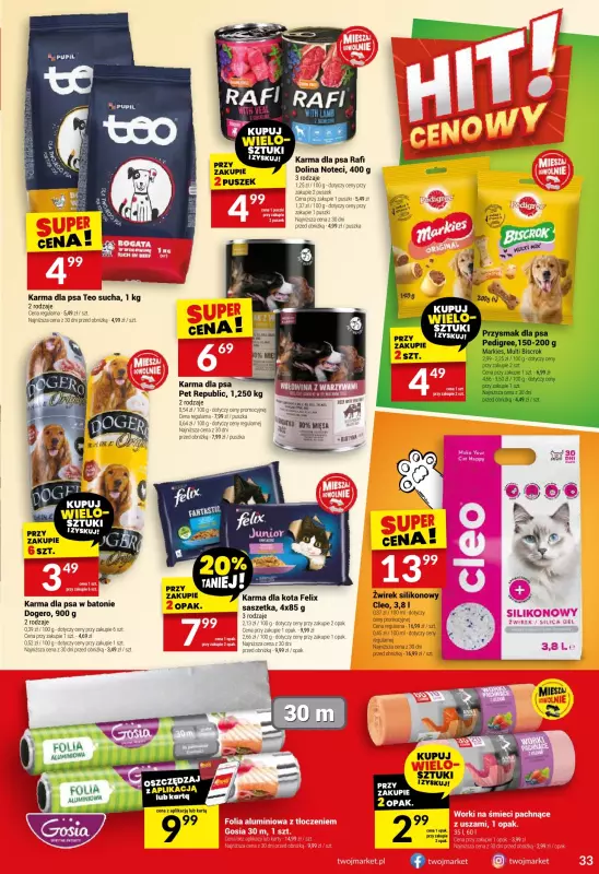 Twój Market - gazetka promocyjna Gazetka od środy 06.08 do wtorku 12.08 - strona 33