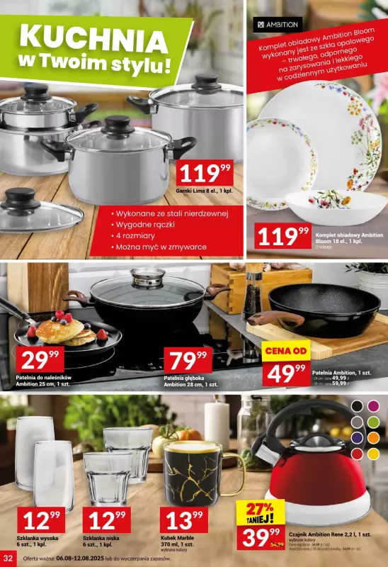 Twój Market - gazetka promocyjna Gazetka od środy 06.08 do wtorku 12.08 - strona 32