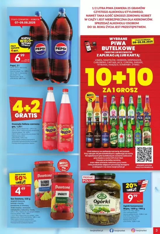 Twój Market - gazetka promocyjna Gazetka od środy 06.08 do wtorku 12.08 - strona 3