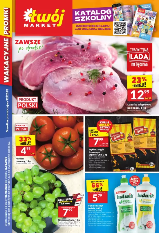 Twój Market - gazetka promocyjna Gazetka od środy 06.08 do wtorku 12.08