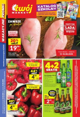 Twój Market - gazetka promocyjna Gazetka od środy 13.08 do wtorku 19.08