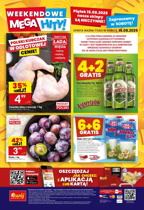 Twój Market - gazetka promocyjna Gazetka od środy 13.08 do wtorku 19.08 - strona 40