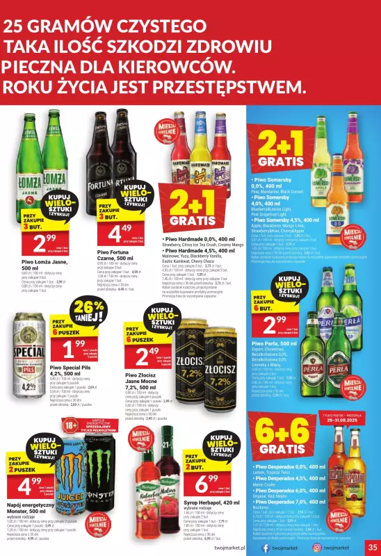 Twój Market - gazetka promocyjna Gazetka od środy 27.08 do wtorku 02.09 - strona 35