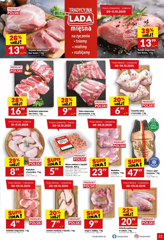 Twój Market - gazetka promocyjna Gazetka od środy 08.10 do wtorku 14.10 - strona 21