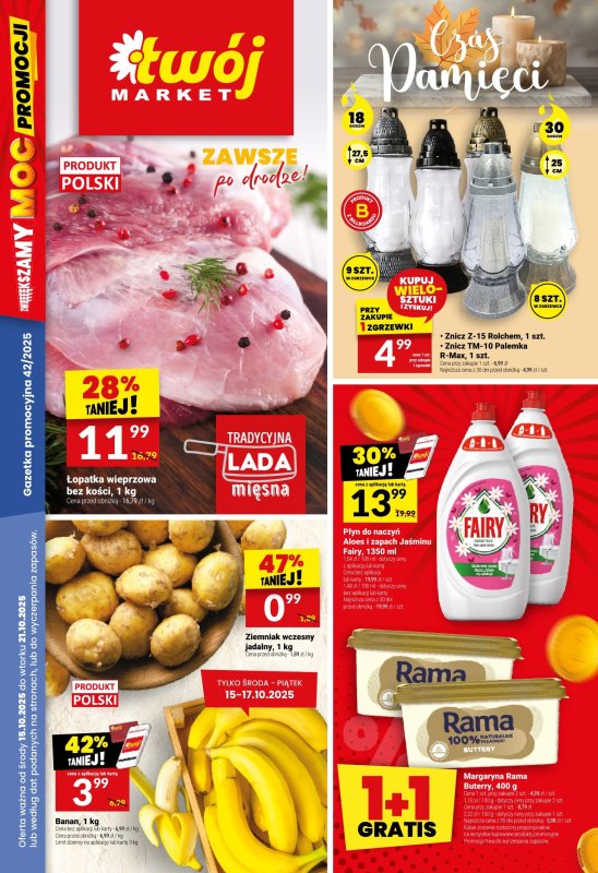 Twój Market - gazetka promocyjna Gazetka od środy 15.10 do wtorku 21.10