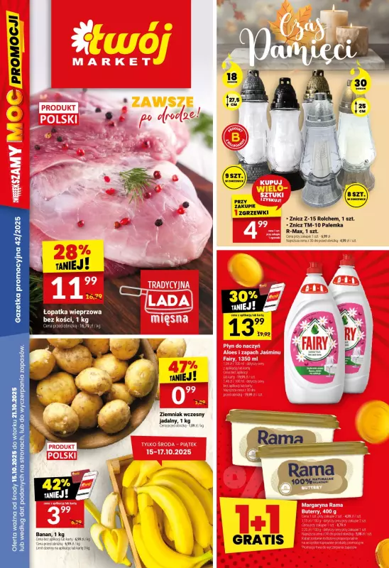 Twój Market - gazetka promocyjna Gazetka od środy 15.10 do wtorku 21.10