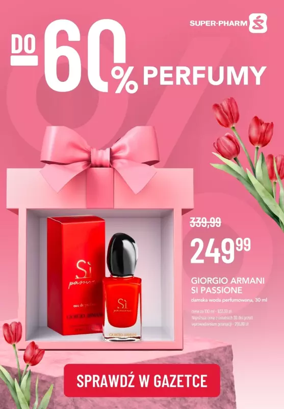 Super-Pharm - gazetka promocyjna Do -60% SUPER okazje na perfumy - Dzień Kobiet od czwartku 29.02 do środy 13.03