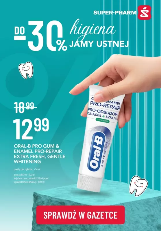 Super-Pharm - gazetka promocyjna Do -30% higiena jamy ustnej od czwartku 07.03 do środy 13.03