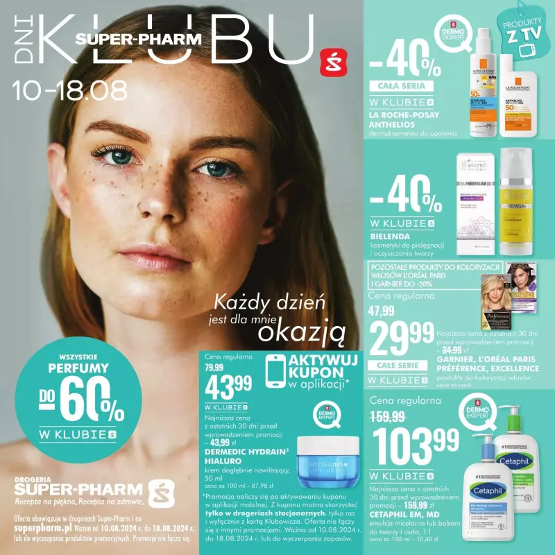 Super-Pharm - gazetka promocyjna Gazetka Dni klubu od soboty 10.08 do niedzieli 18.08