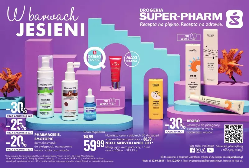 Super-Pharm - gazetka promocyjna W barwach jesieni  